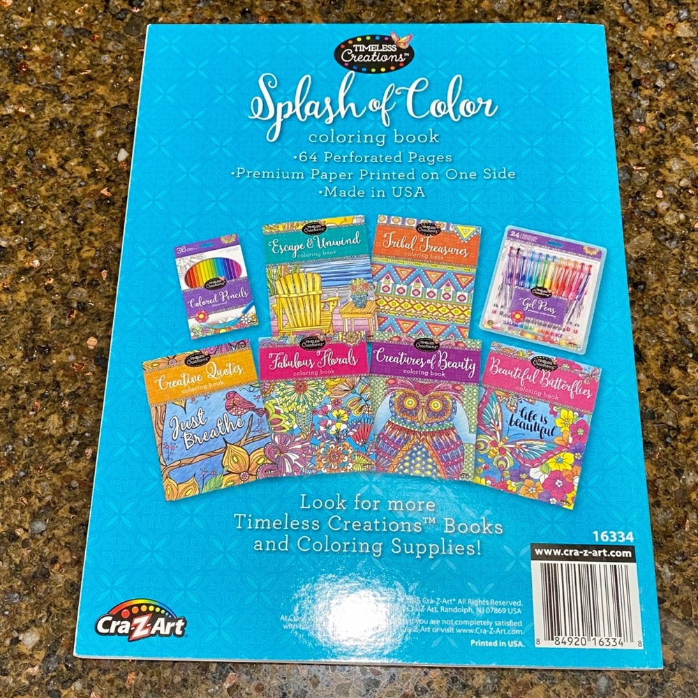 Splash Of Color Adult Coloring Book - Picture 3 of 11